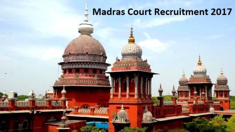 Madras court recruitment 2017