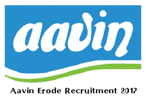 The Erode District Co-operative Milk Producers Union Ltd (Aavin Erode) Recruitment 2017, Apply Online 21 various Posts