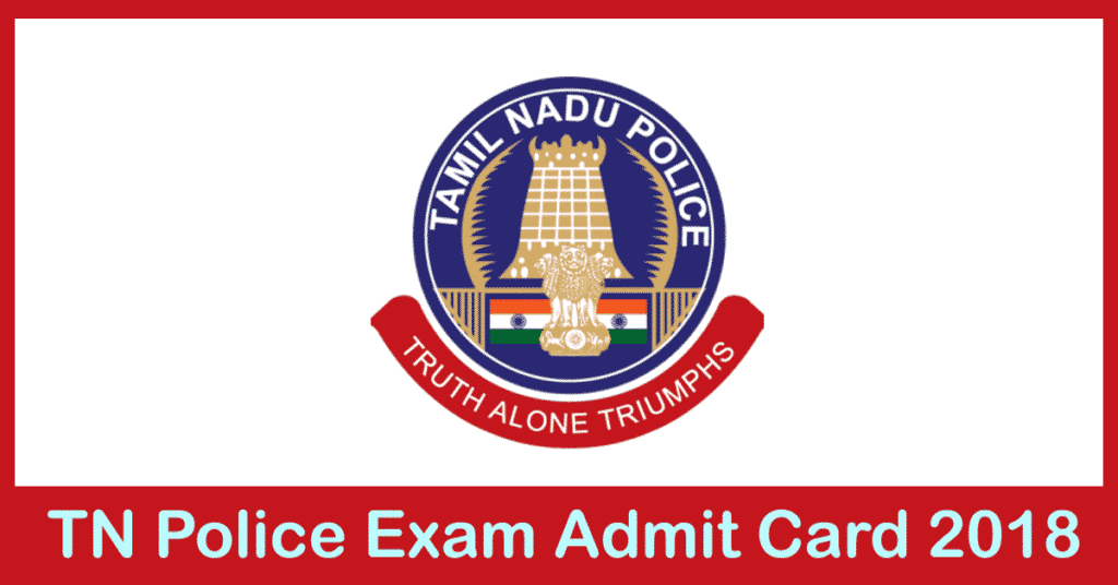 Tn Police Si Admit Card 2018