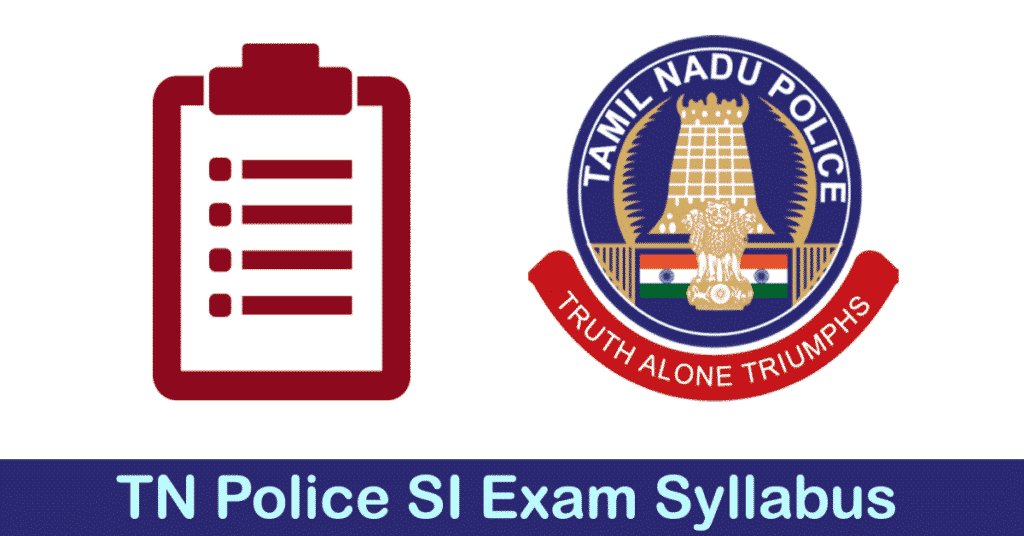 Tamilnadu Police SI Technical Exam Syllabus Download