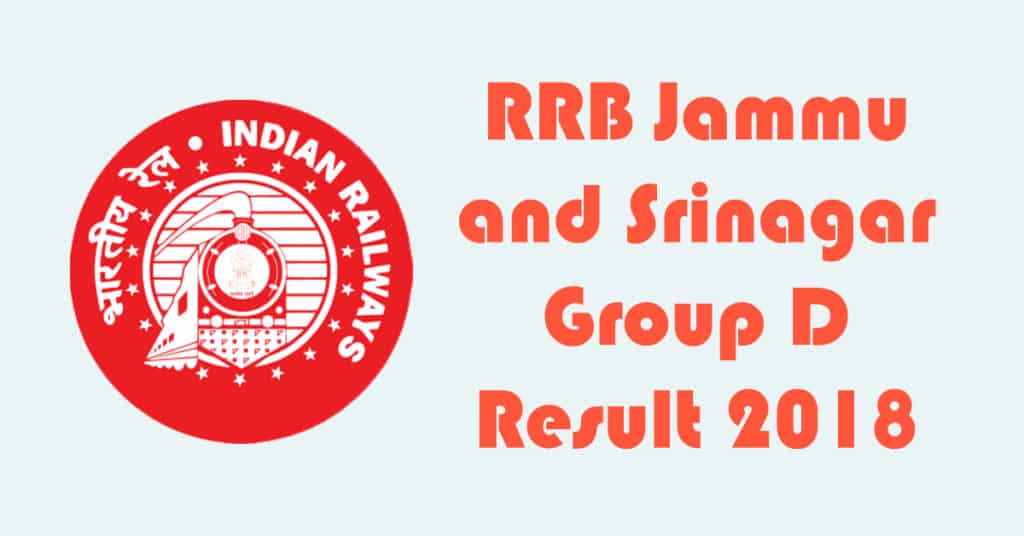 RRB Jammu and Srinagar Group D Result 2018