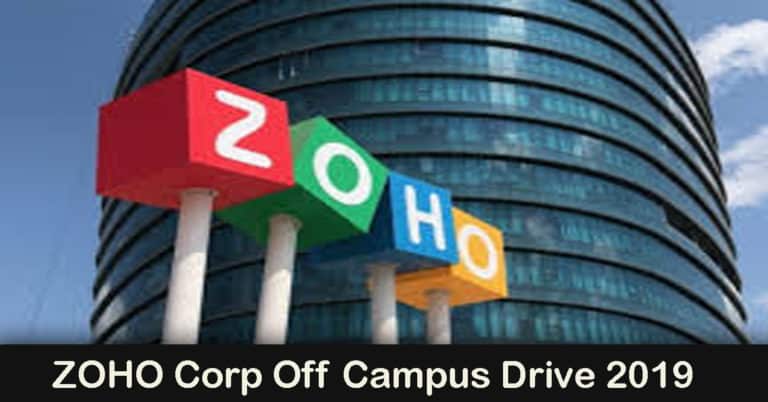 ZOHO Corp Off Campus Drive 2019