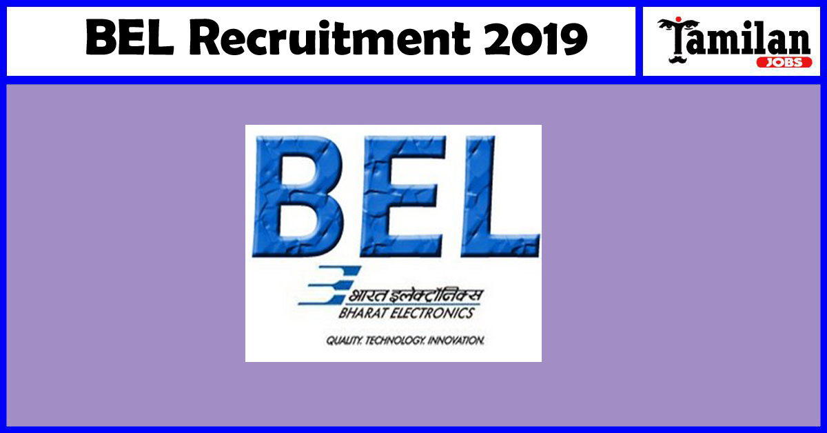 BEL Recruitment 2019