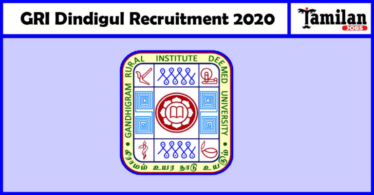 GRI Dindigul Recruitment 2020 – Apply Online Various Guest/Part-Time Teachers Posts