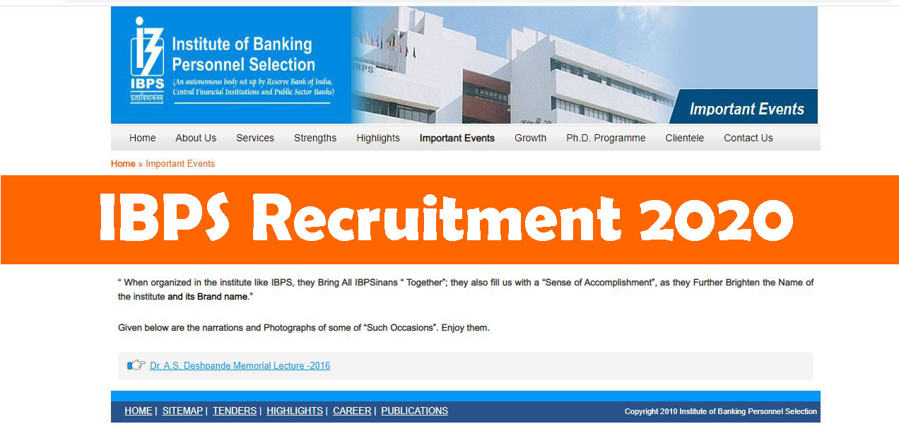 IBPS Recruitment 2020