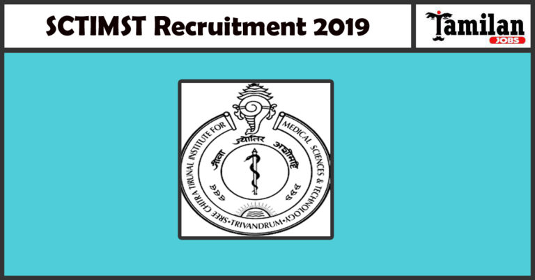 SCTIMST Recruitment 2019