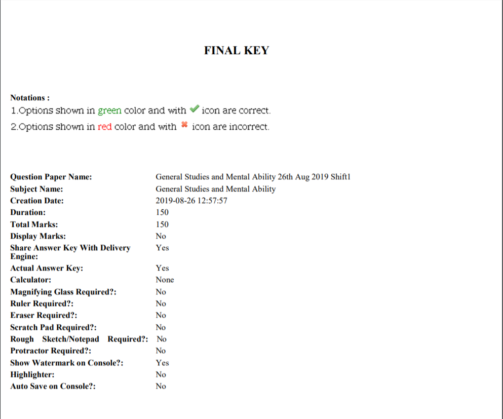 APPSC Panchayat Secretary Final Answer Key 2020