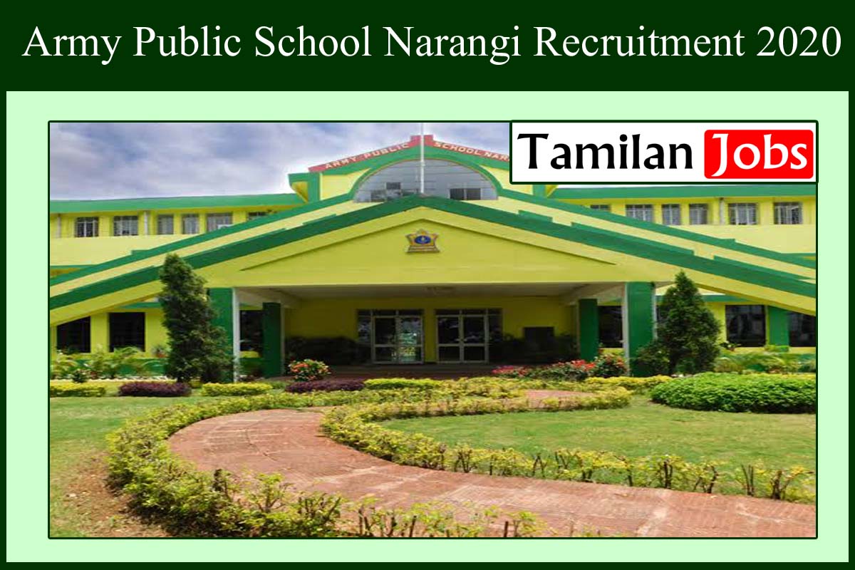 Army Public School Narangi Recruitment 2020