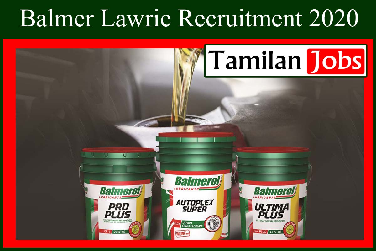 Balmer Lawrie Recruitment 2020