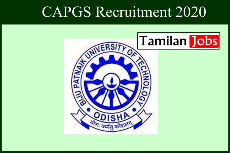 CAPGS Recruitment 2020