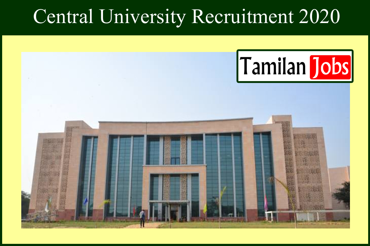 Central University Recruitment 2020