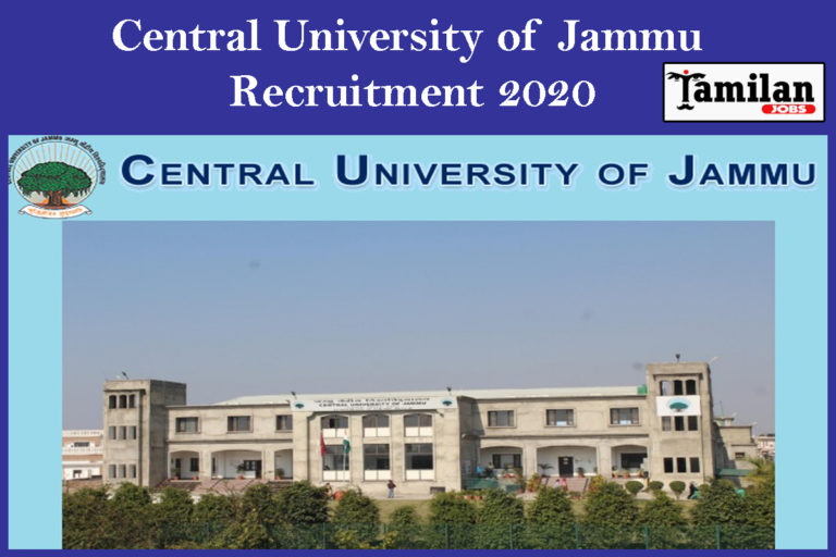 Central University of Jammu Recruitment 2020