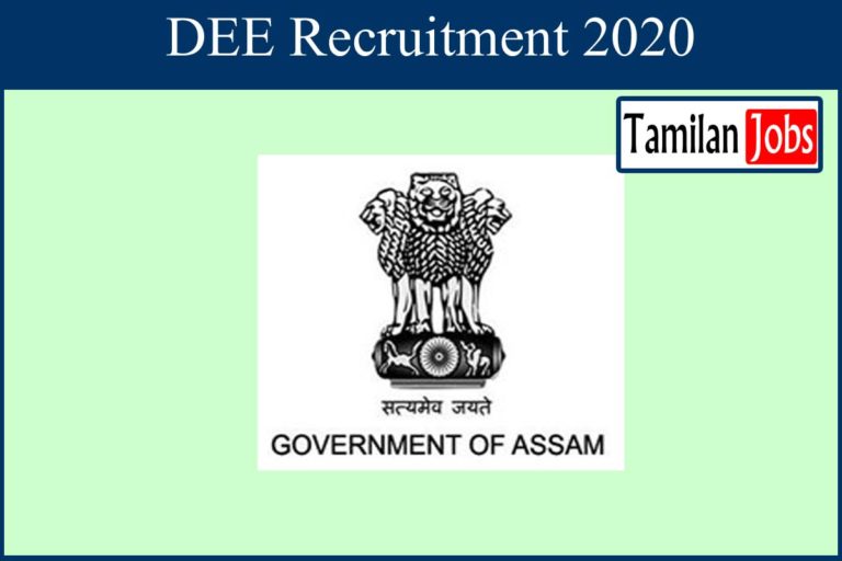 DEE Assam Recruitment 2020