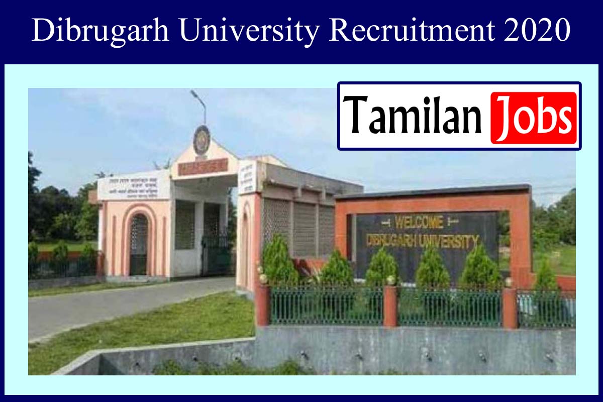 Dibrugarh University Recruitment 2020