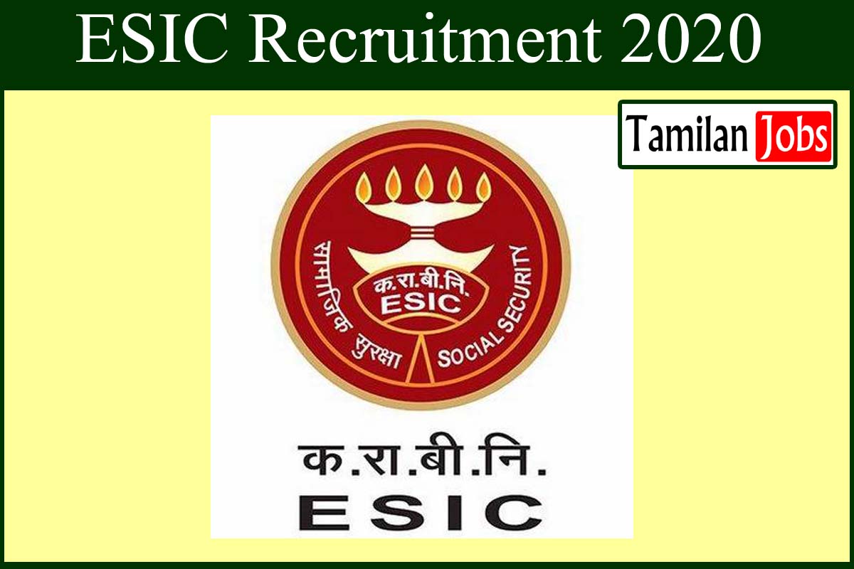 ESIC Recruitment 2020