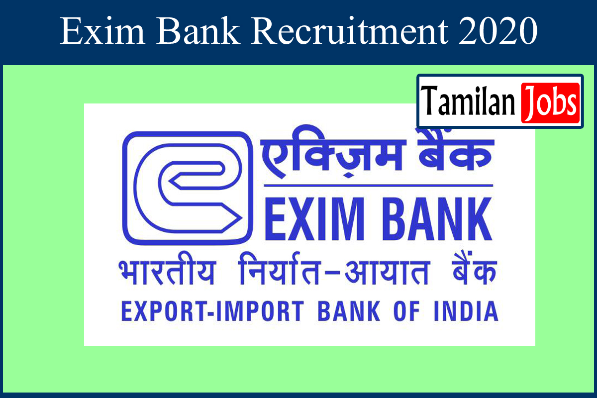 Exim Bank Recruitment 2020