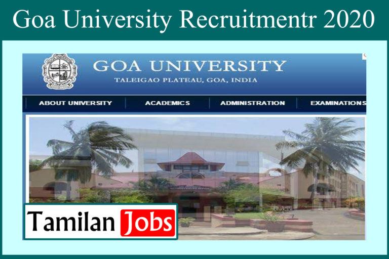 Goa University Recruitment 2020