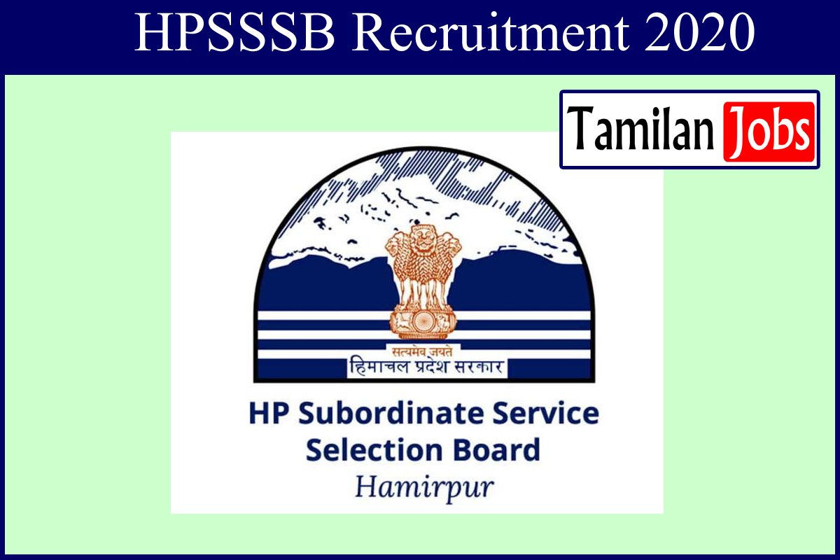 Hpsssb Recruitment 2020