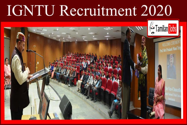 IGNTU Recruitment 2020