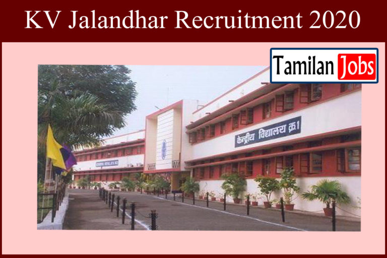 KV Jalandhar Recruitment 2020