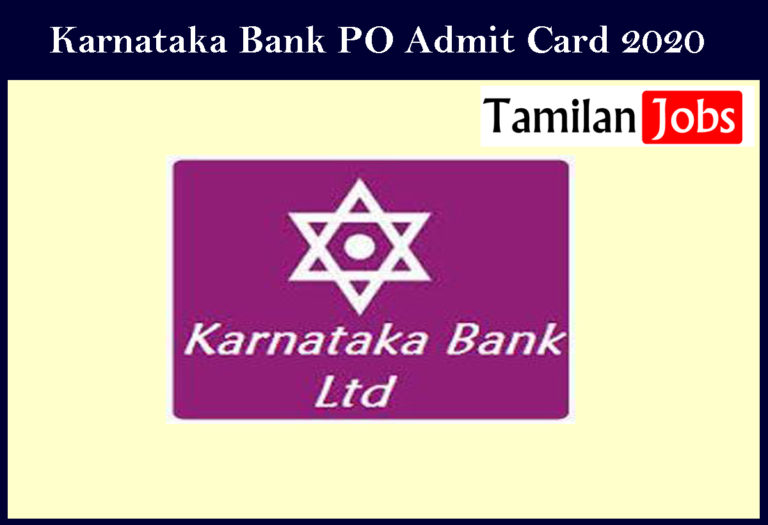 Karnataka Bank PO Admit Card 2020