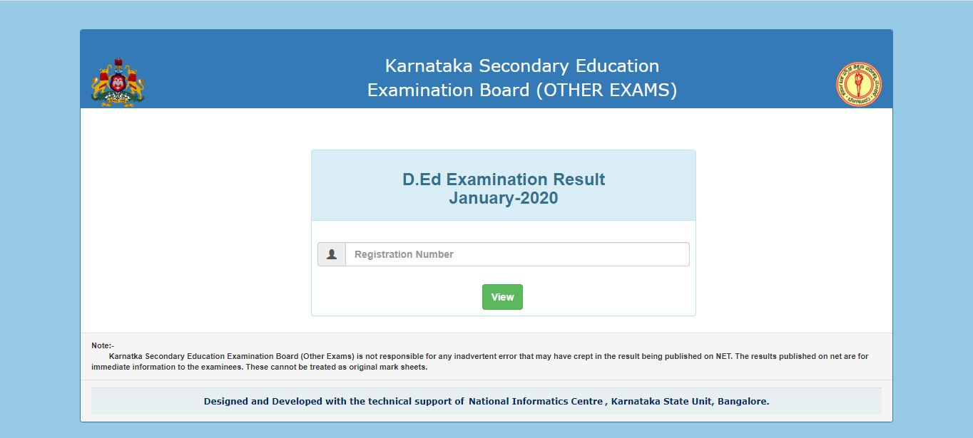 Karnataka Ded Results 2020