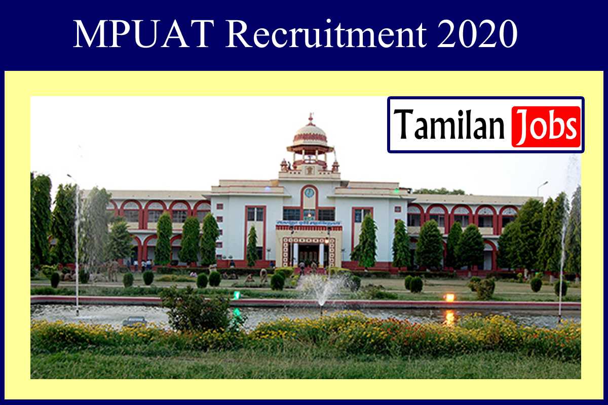 MPUAT Recxruitment 2020