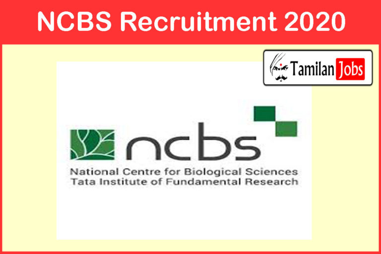 NCBS Recruitment 2020