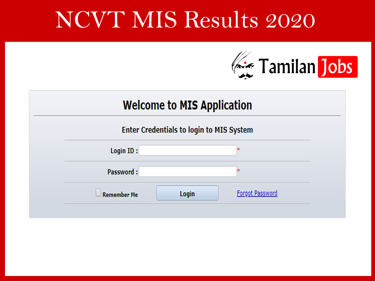 NCVT MIS ITI Result 2020