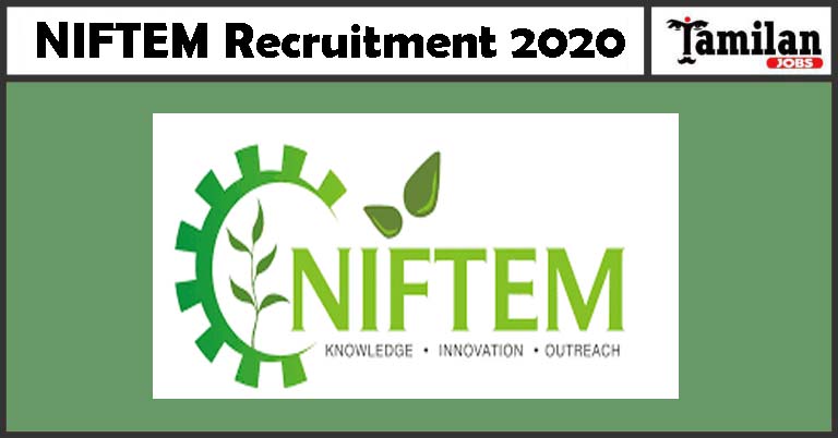 NIFTEM Recruitment 2020