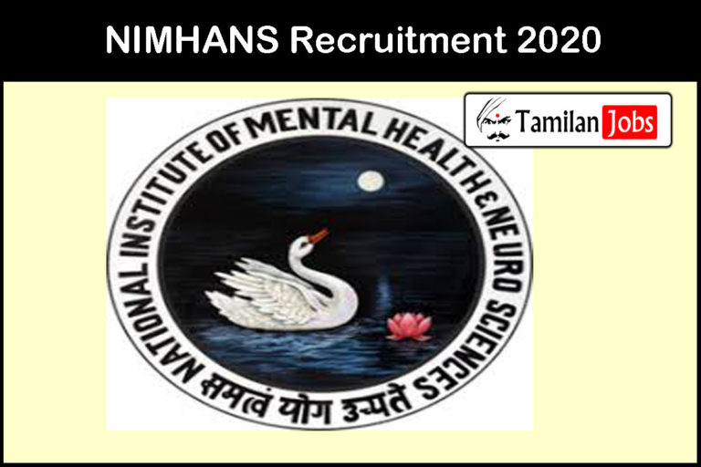 NIMHANS Recruitment 2020