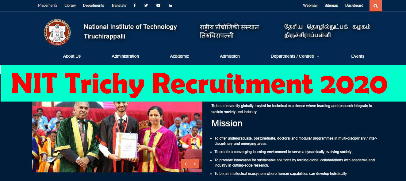 Nit Trichy Recruitment 2020