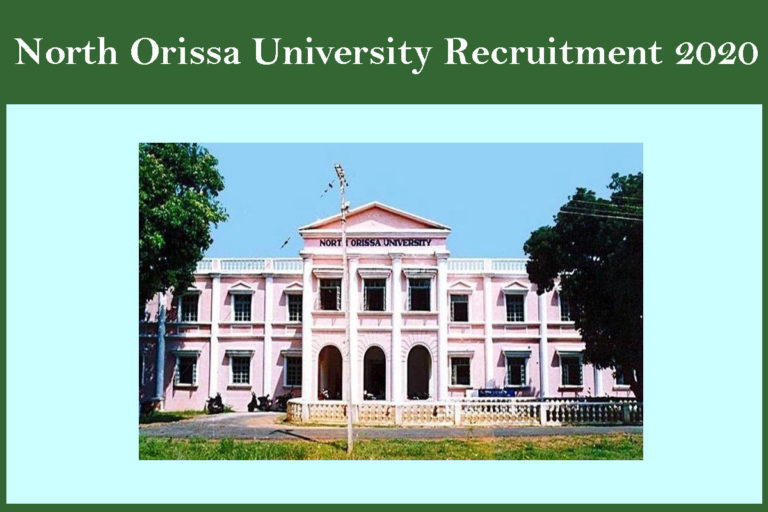 North Orissa University Recruitment 2020