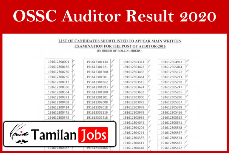 OSSC Auditor Result 2020