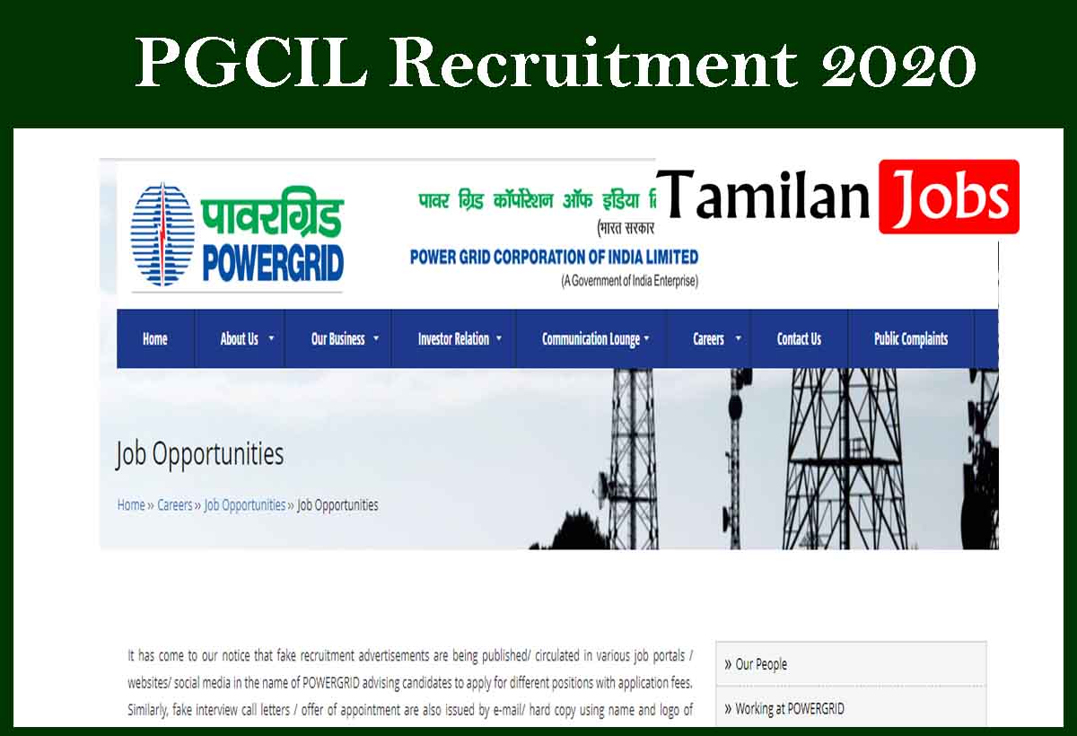 PGCIL Recruitment 2020