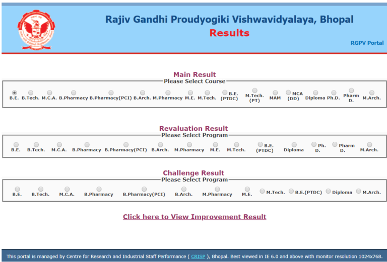 RGPV Result 2020 Released