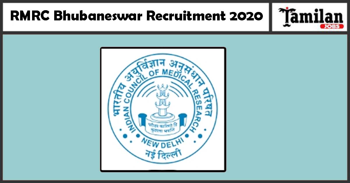 Rmrc Bhubaneswar Recruitment 2020