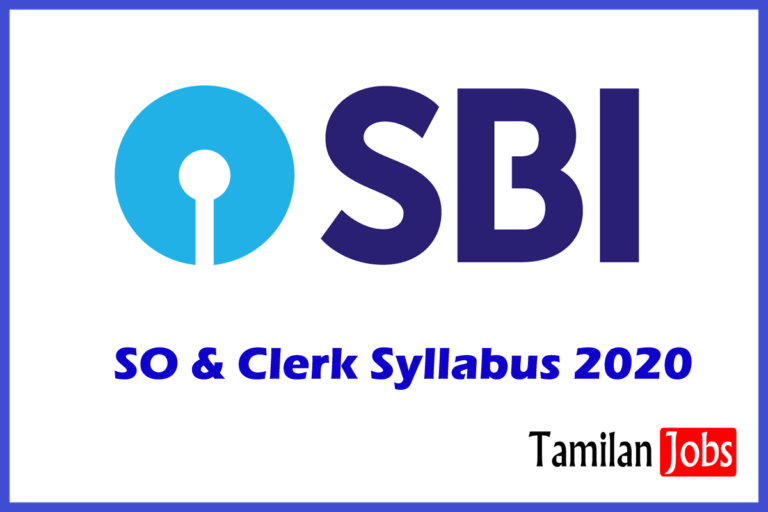 SBI SO Clerk Syllabus 2020