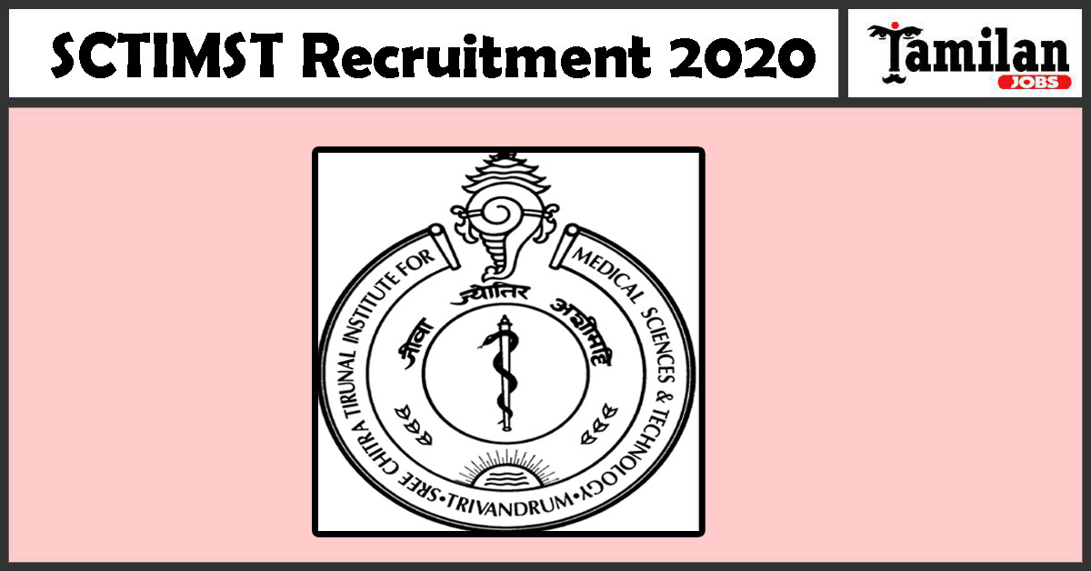 SCTIMST Recruitment 2020