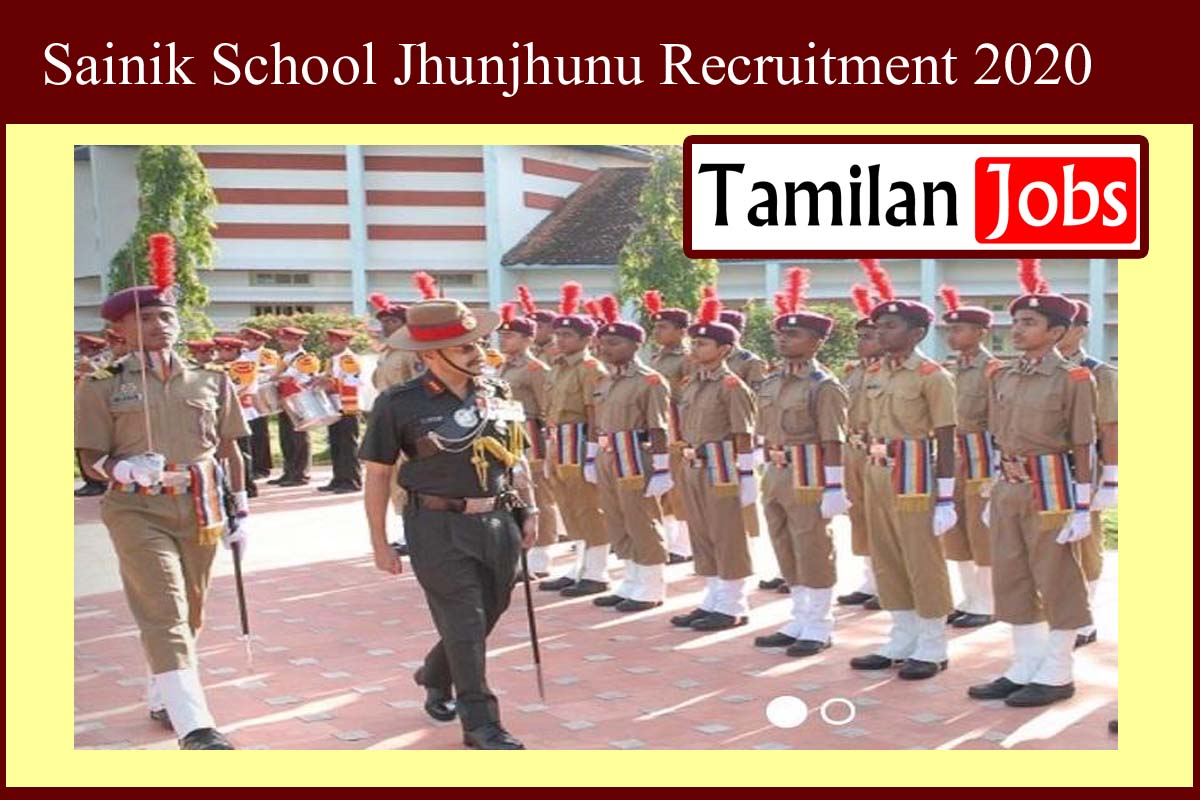 Sainik School Jhunjhunu Recruitment 2020