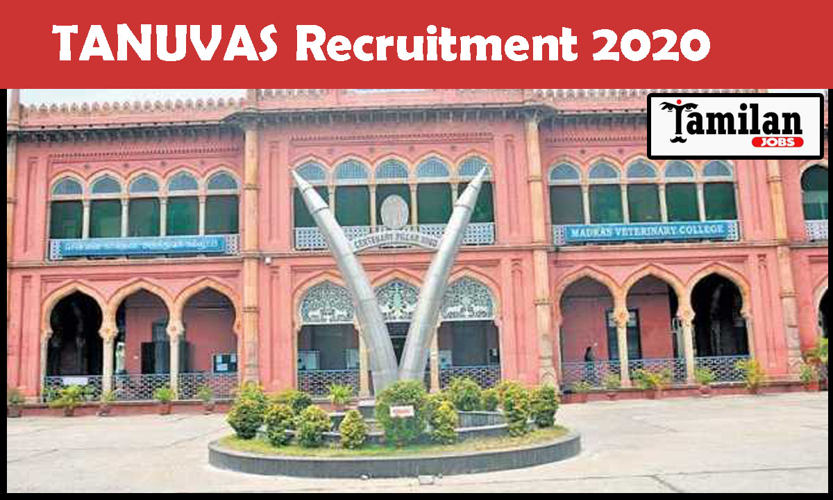 TANUVAS Recruitment 2020