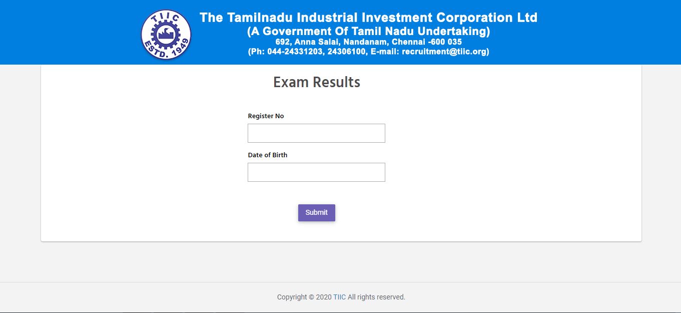 TIIC Senior Officer/Manager Result 2020