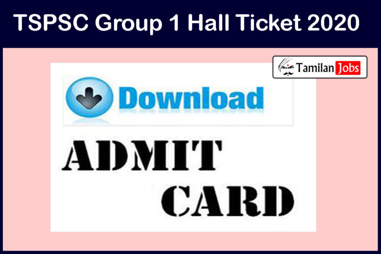 TSPSC Group 1 Admit Card 2020