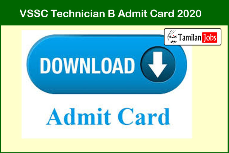 VSSC Technician B Admit Card 2020