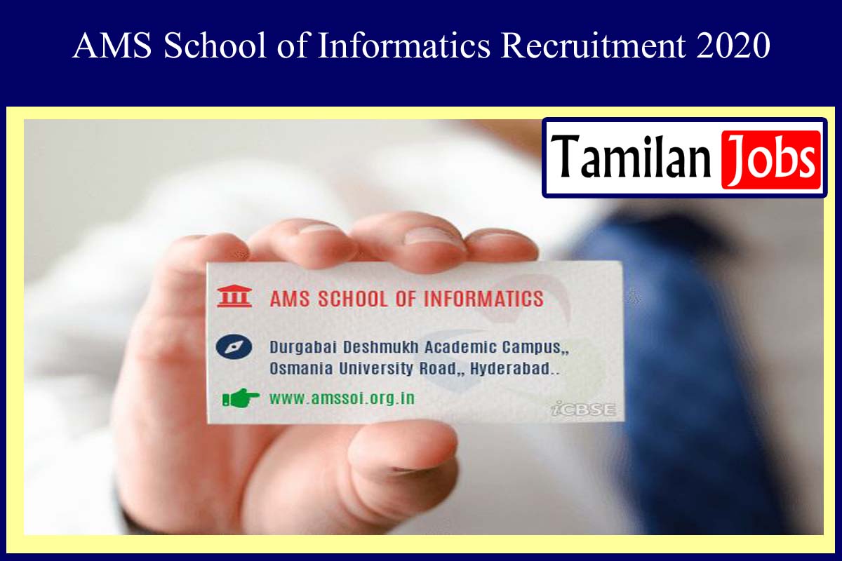 Ams School Of Informatics Recruitment 2020