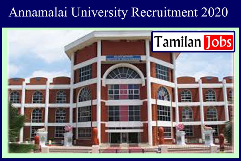 Annamalai University Recruitment 2020