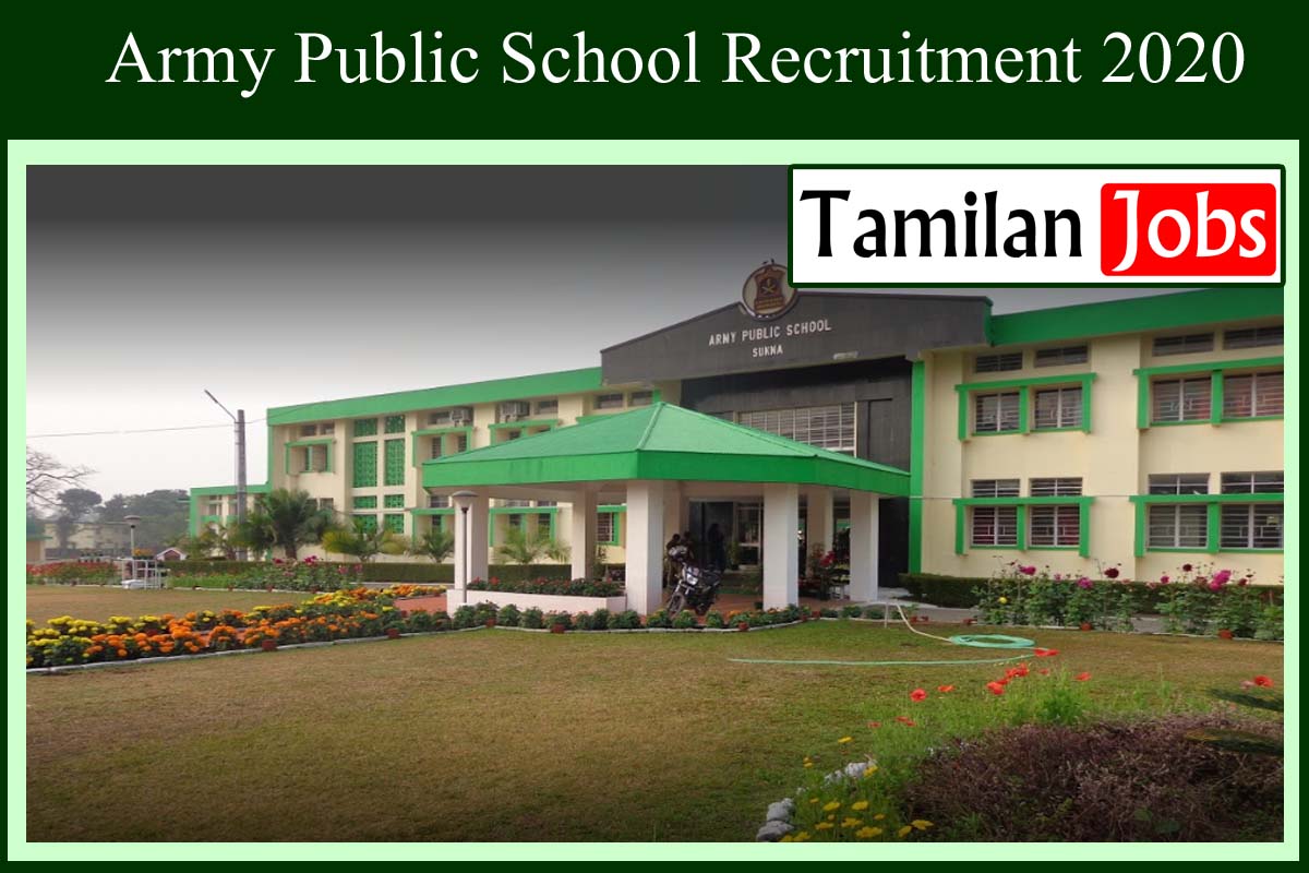 Army Public School Recruitment 2020