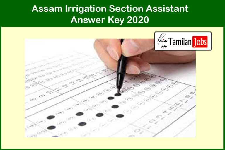 Assam Irrigation Section Assistant Answer Key 2020