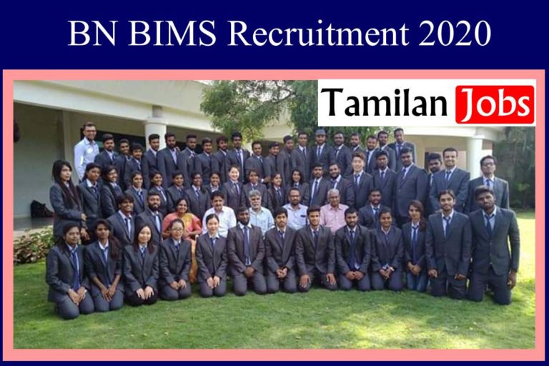 BN BIMS Recruitment 2020