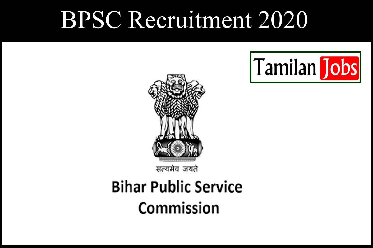 BPSC Recruitment 2020 - Tamilan Jobs BPSC Recruitment 2020